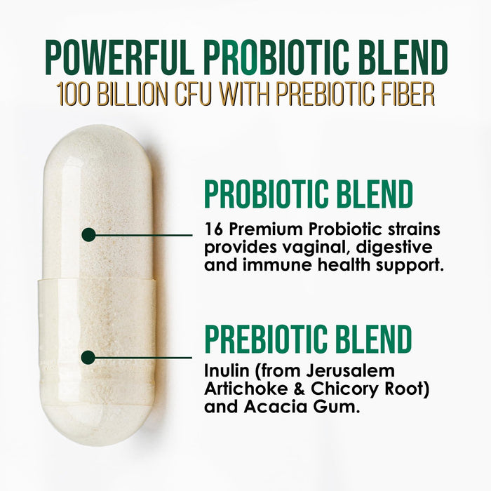 Women’s Daily Probiotic – 100 Billion CFU – 60 Capsules