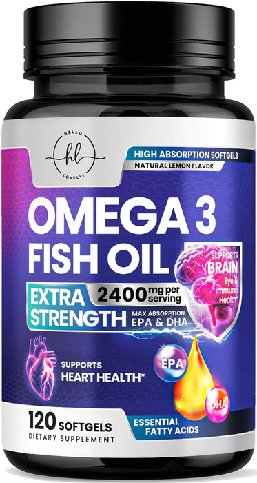 Omega-3 Fish Oil – 2400mg – 120 Softgels