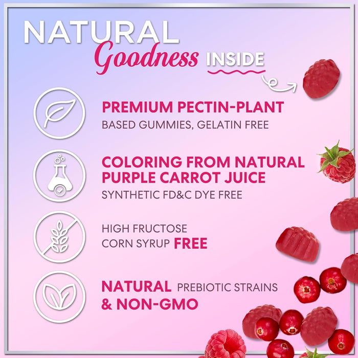 Hello Lovely! Probiotics for Women - Multi Strain Womens Probiotic Gummy w/Cranberry for Vaginal, Digestive, pH & Immune Health Support, 3 Billion CFU Prebiotic & Probiotic Supplement