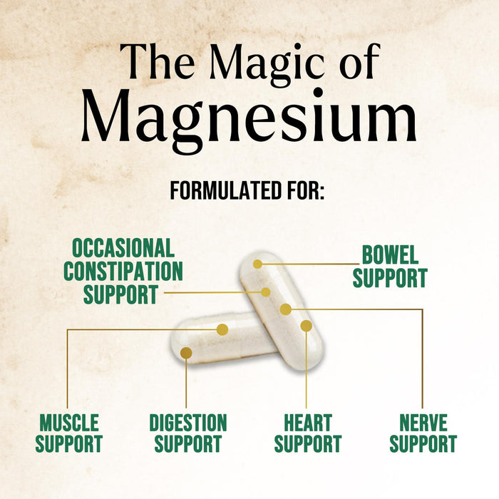 Magnesium Citrate 1000mg - High Absorption Magnesium Supplement Supports Muscle, Bone, Nerve & Heart Health - Extra Strength Magnesio Complex Pills - Non-GMO, Premium Energy Formula - 120 Capsules