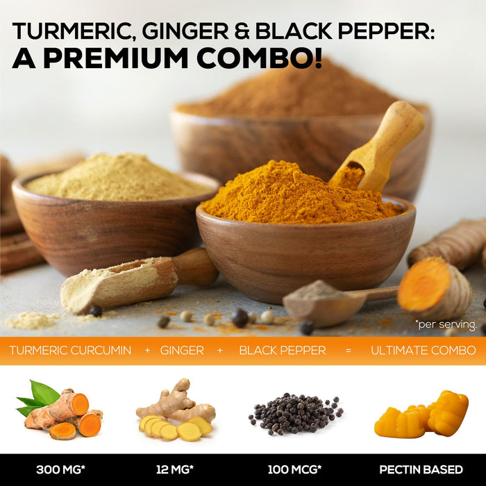 Turmeric and Ginger Gummies – 60 Count