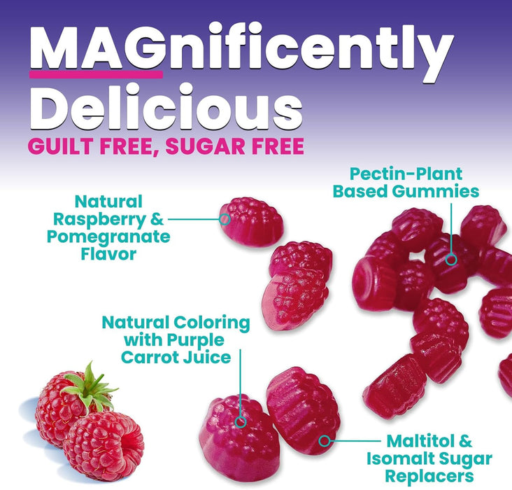 Magnesium Citrate Gummies Sugar Free Supplement - High Absorption Magnesium Citrate Supplement Gummy for Adults & Kids, Nature's Magnesio Supplements for Bone, Muscle Health, Heart Support