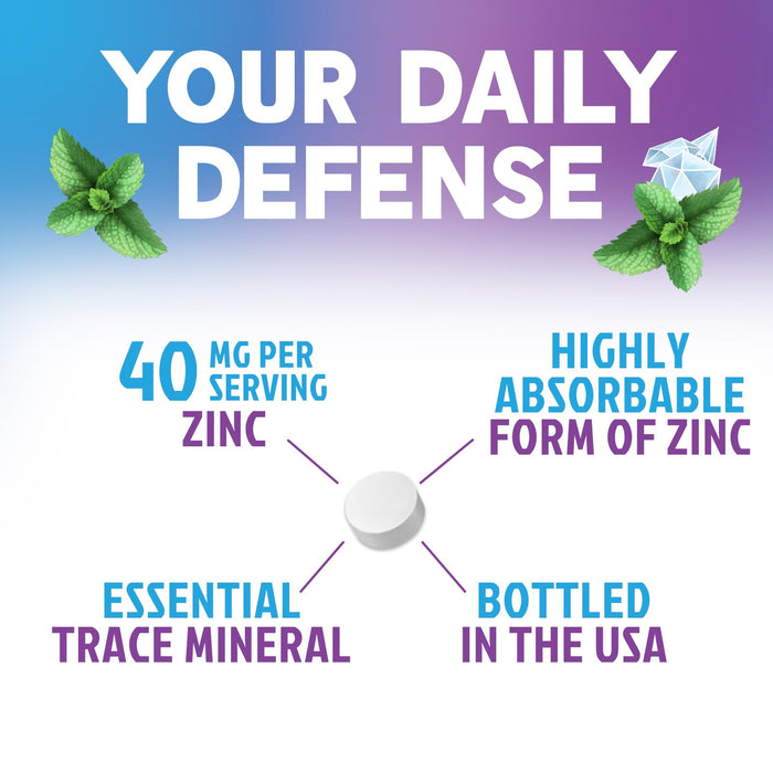 Zinc Supplement 40mg - Immune Support for Women & Men - High Potency Antioxidant, Chelated for Superior Absorption, Dietary Supplement Vitamin for Immune Health Support - 60 Tablets (60 Day Supply)