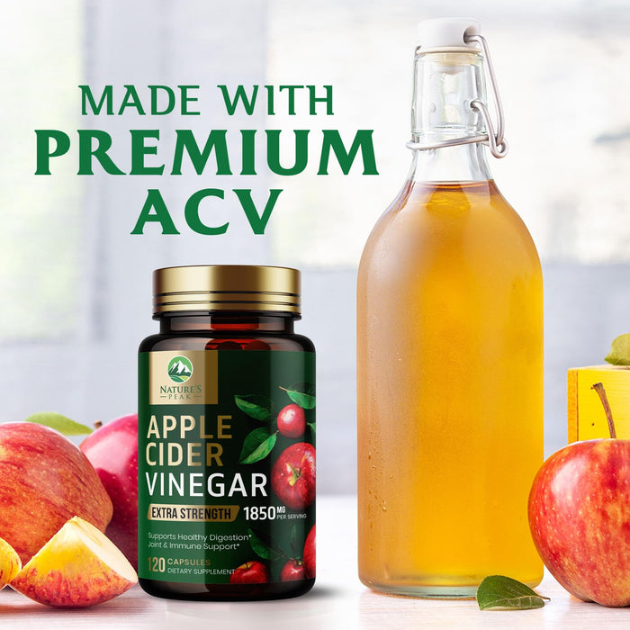 Apple Cider Vinegar Capsules ACV 1877mg – 120 Capsules