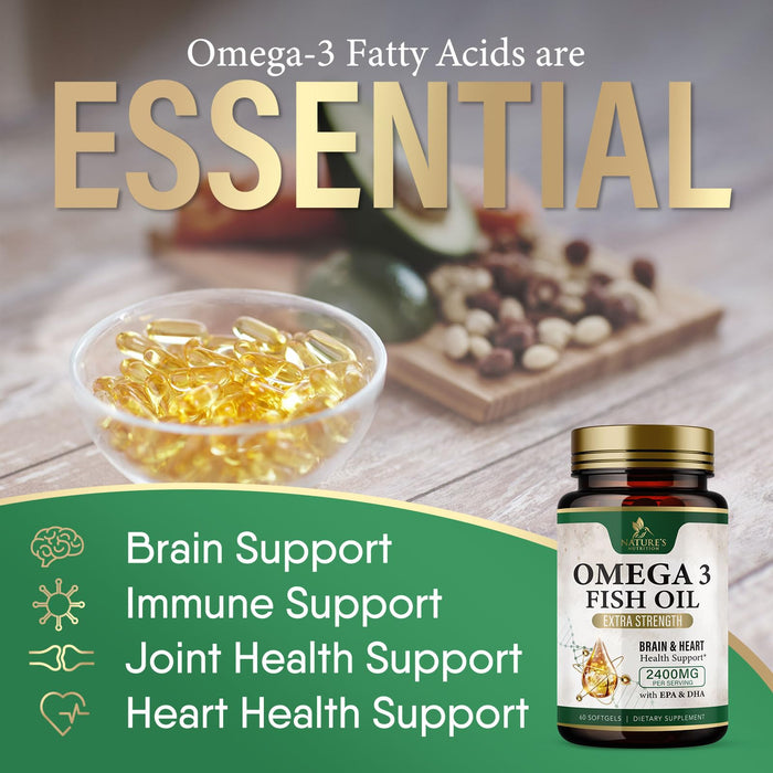 Omega-3 Fish Oil – 2400mg – 60 Softgels
