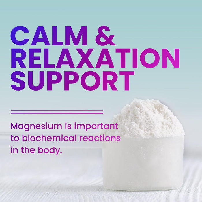 Magnesium Supplement Powder, 350mg Magnesium Citrate Drink Mix, 100% Chelated for High Absorption - Supports Energy, Sleep, Bone, Muscle & Whole Body Health - Gluten-Free, Vegan, Non-GMO - 60 Servings
