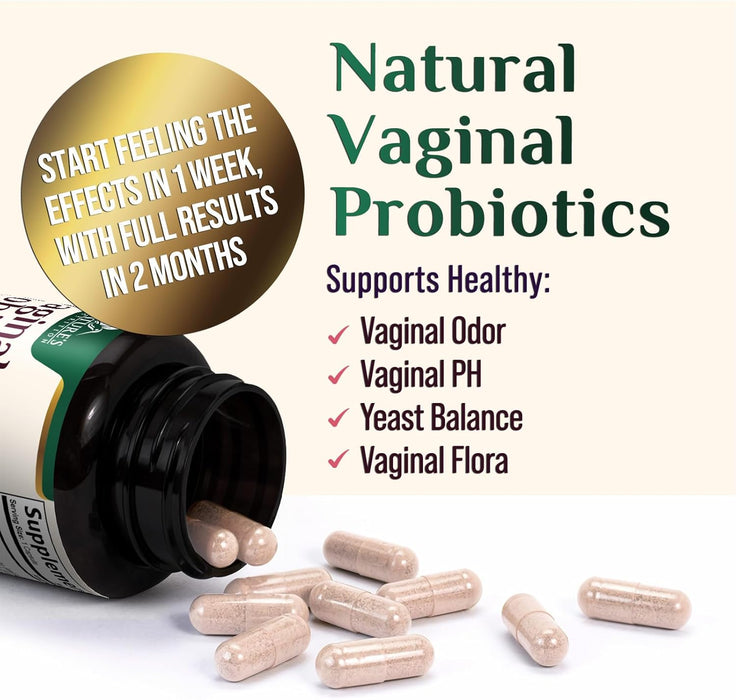 Vaginal Probiotics for Women pH Balance, Digestive, UT & Feminine Health Support - 50 Billion CFU, 10 Probiotic Strains, Prebiotics, & Cranberry - Supports Healthy Vaginal Odor & Flora