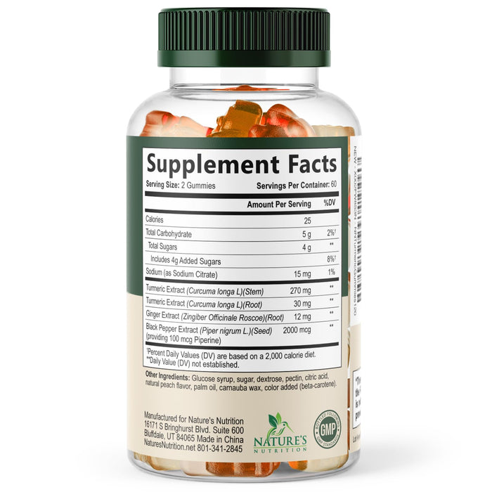 Turmeric and Ginger Gummies – 120 Count