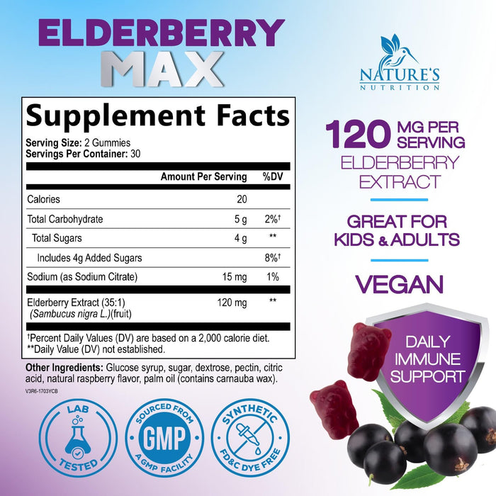Elderberry – 4200mg – 60 Gummies