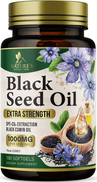 Black Seed Oil Softgels 1000mg – 180 Softgels