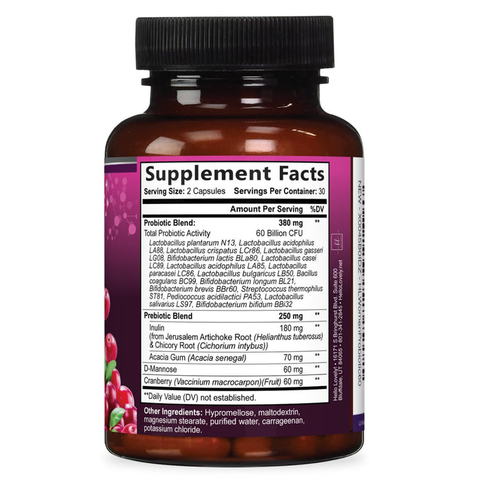 Probiotics for Women – 60 Billion CFU – 60 Capsules