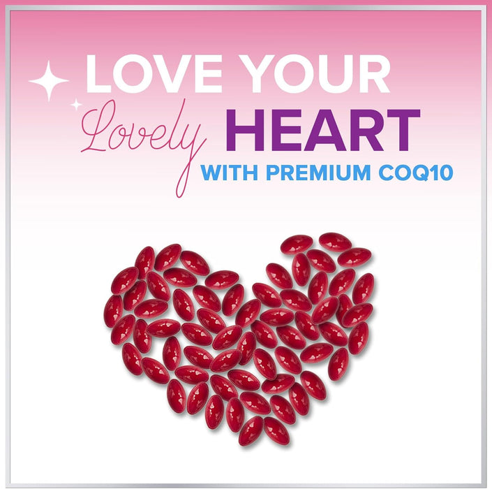 CoQ10 200mg Softgels - Ultra High Absorption, Antioxidant for Heart Health & Energy Production Support - Coenzyme Q10 (Ubiquinone) Co Q 10 Supplement and Vitamins 100mg Each - Non GMO