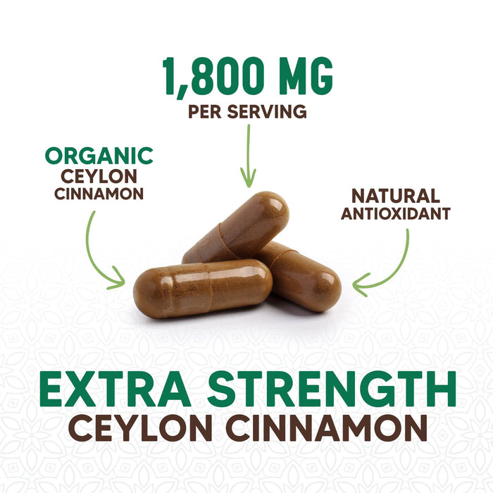 Ceylon Cinnamon Capsules 1800mg – 120 Capsules