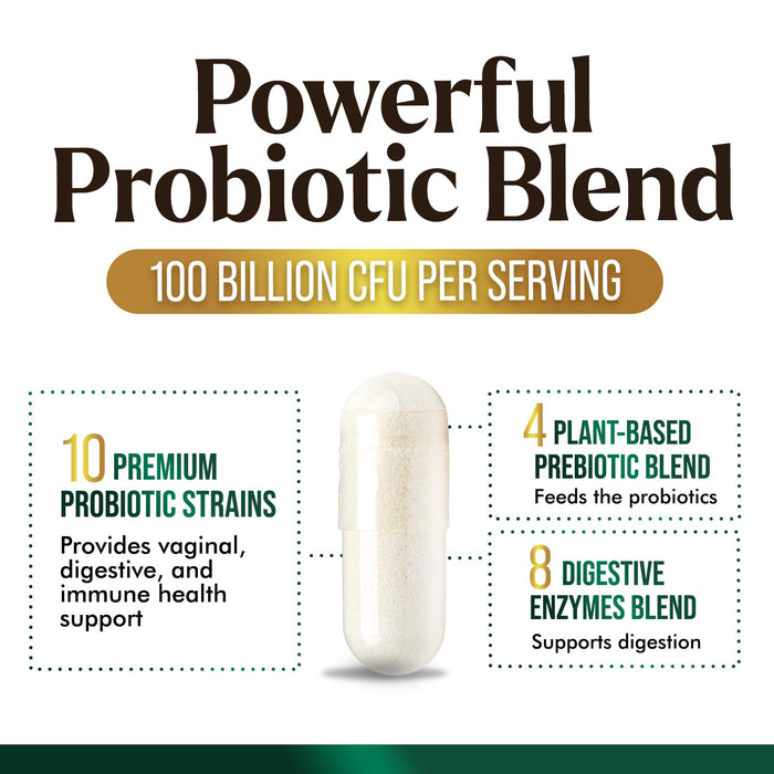 Women’s Daily Probiotic – 100 Billion CFU – 120 Capsules