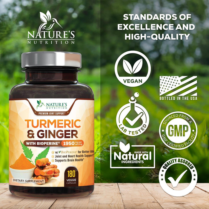 Turmeric Curcumin 1950mg – 180 Capsules