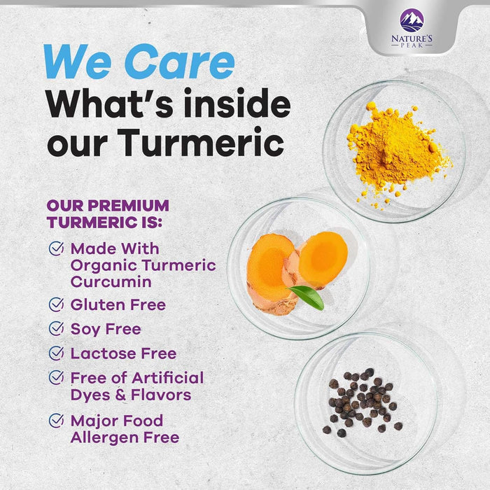 Turmeric Supplement Curcumin 2350mg - with Organic Ginger & Turmeric, BioPerine Black Pepper Extract 95% Curcuminoids - Advanced Absorption Antioxidant & Joint Immune Support - Vegan