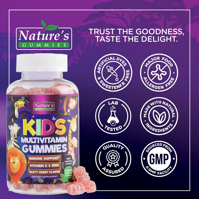 Multivitamin for Kids Gummies with Vitamin C – 120 Gummies