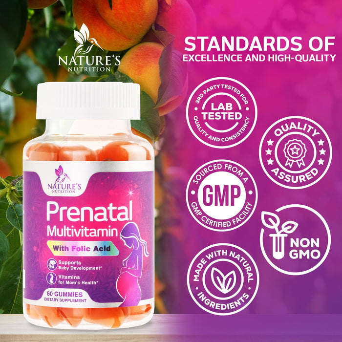Prenatal Vitamins for Women Gummies – 1335mcg – 60 Gummies