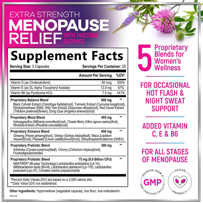 Menopause for Women – 8 Billion CFU – 60 Capsules