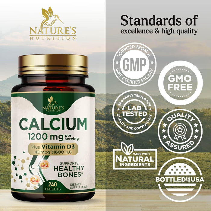 Calcium 1200 mg with Vitamin D3 – 240 Tablets