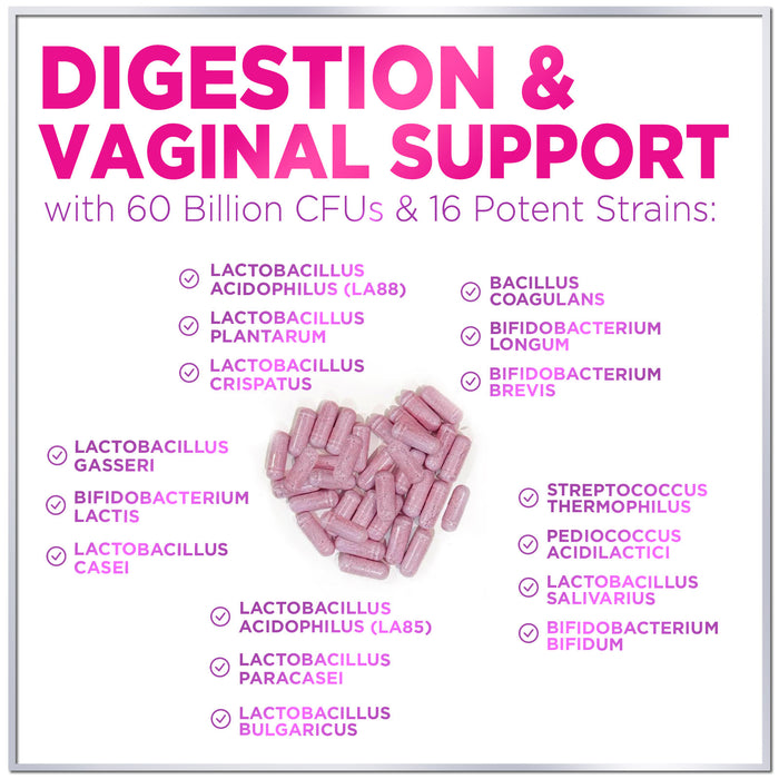 Hello Lovely! Formulated Probiotics for Women + Prebiotics & Cranberry, Vaginal Women's Probiotic for Digestive Health, pH & Immune Support, Shelf Stable