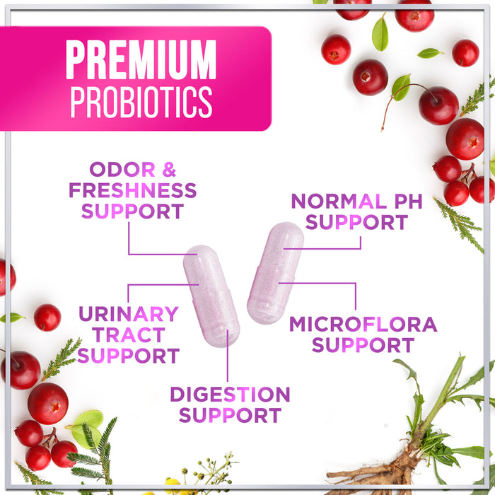 Hello Lovely! Formulated Probiotics for Women + Prebiotics & Cranberry, Vaginal Women's Probiotic for Digestive Health, pH & Immune Support, Shelf Stable