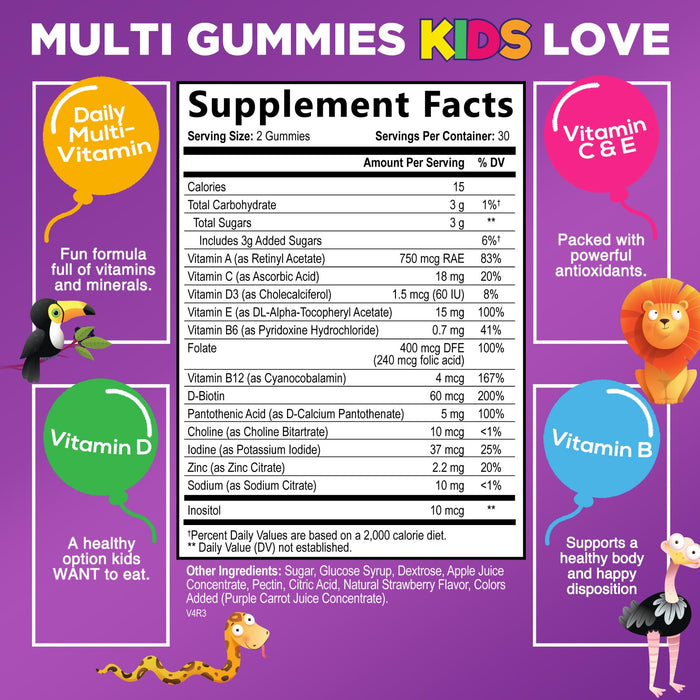Kids Immune Support Gummies with Vitamin C, Zinc & Echinacea, Gluten Free & Non-GMO Chewable Immune Support for Kids Gummy, Daily Childrens Immune Support Vitamins, Vegan, Berry Flavor - 90 Gummies