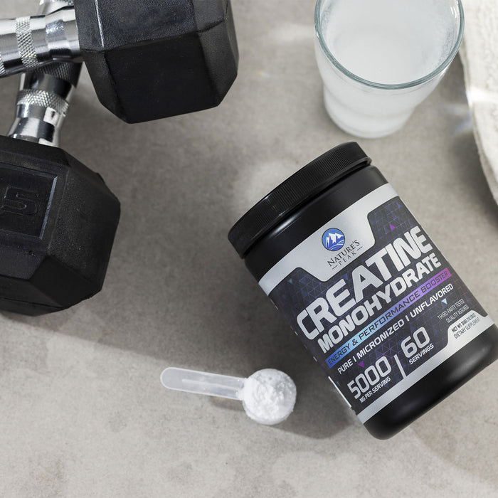 Pure Creatine 5000mg (5g) - Micronized Creatine Monohydrate Powder Unflavored, Keto Friendly - Creatine Pre Workout, Supports Muscle Building & Strength, Vegan, Keto, Gluten-Free - 60 Servings