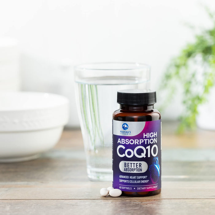 CoQ10 100mg Softgels - Powerful CoQ10 100 mg - Superior Absorption - Antioxidant for Heart Health Support & Energy Production - Coenzyme Q10 Vitamins & Supplements - 2 Month Supply - 60 Softgels