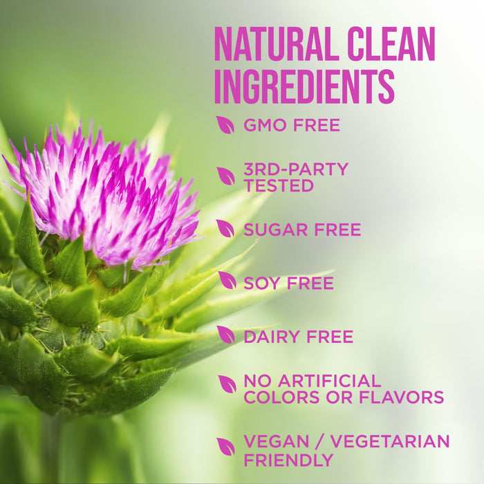 Milk Thistle Liver Cleanse Detox & Repair Formula 1000mg - Herbal Liver Supplement - Nature's Best Milk Thistle with Dandelion Root Extract & Silymarin Marianum, Supports Liver Health