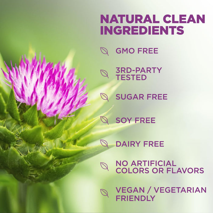 Nature's Milk Thistle 1000mg - Herbal Liver Supplement - Best Milk Thistle Liver Cleanse Detox & Repair Formula with Dandelion Root Extract & Silymarin Marianum, Supports Liver Health
