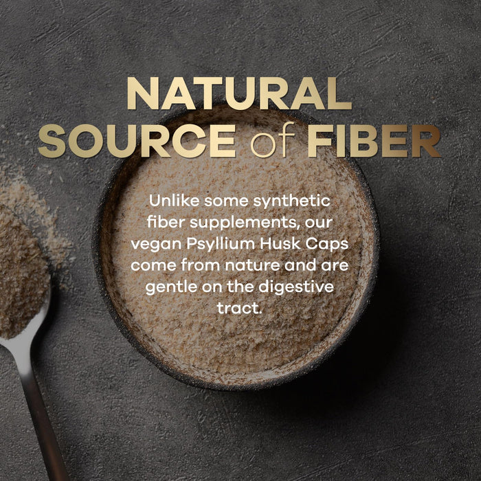 Fiber Supplement Psyllium Husk Caps 1500mg - Plant Based, High Absorption, Natural Soluble Fiber Supplements Non-GMO, Gluten Free Digestive Health & Intestinal Support, Psyllium Fiber - 180 Capsules